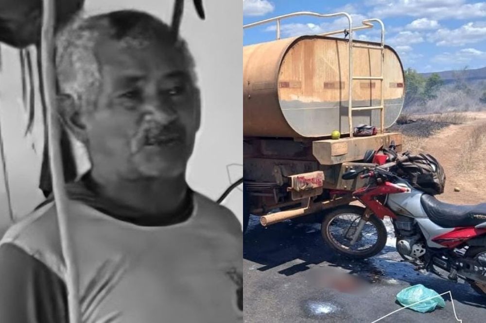 Idoso morre após colisão com caminhão pipa na PI-115 em São Miguel do Tapuio