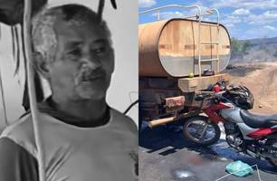 Idoso morre após colisão com caminhão pipa na PI-115 em São Miguel do Tapuio (Foto: Reprodução/Portal São Miguel Agora)