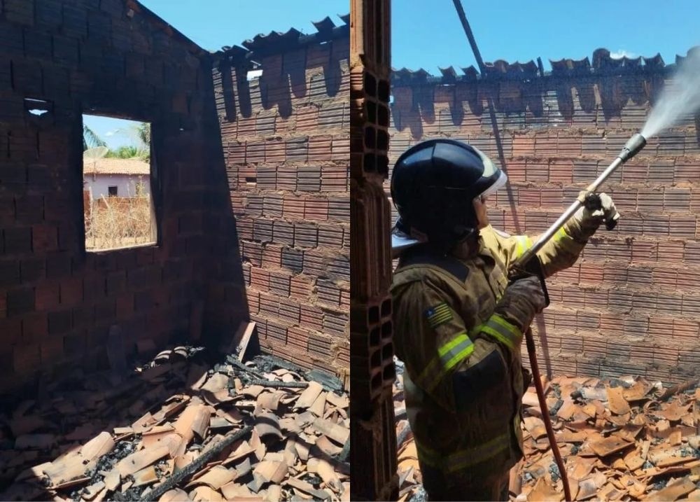 Incêndio atinge residência na zona rural de Oeiras