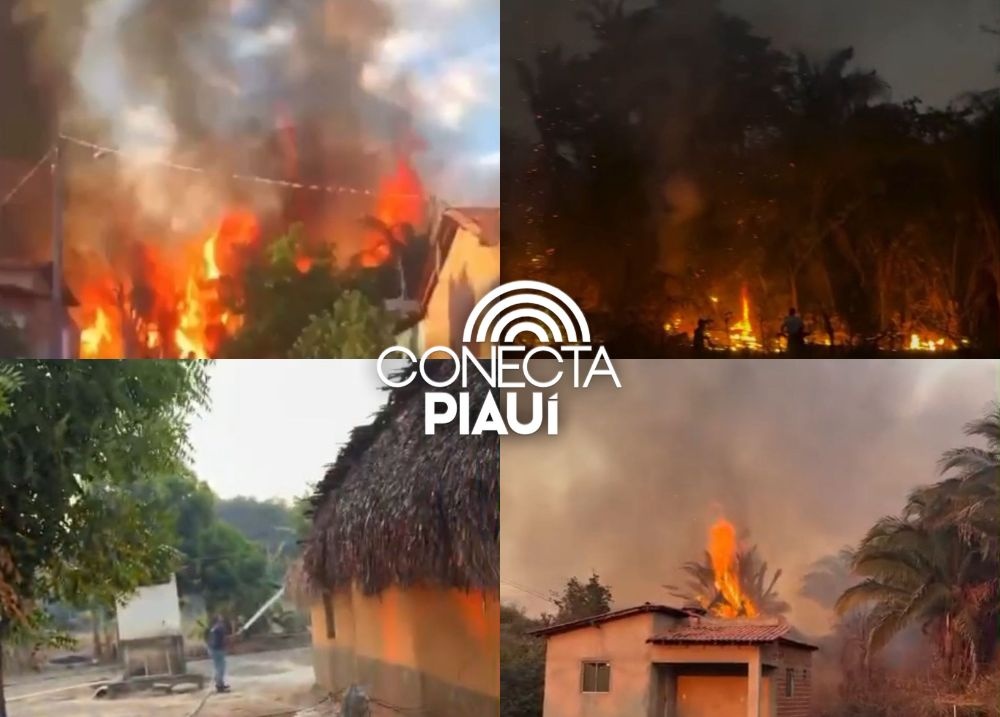 Incêndios avançam em bairros e comunidades de Monsenhor Gil e ameaçam famílias