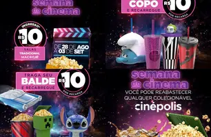 Ingressos a R$10 em salas tradicionais e combos promocionais marcam a Semana do Cinema (Foto: Reprodução)