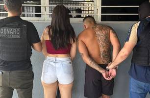Integrante do PCC e companheira são presos em ação do DENARC em Teresina (Foto: Reprodução)