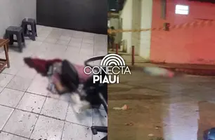 Jovem é executado enquanto cortava cabelo em Teresina; barbeiro também foi morto (Foto: Repórter 12/Conecta Piauí)