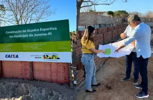 Jurema do Piauí anuncia construção de quadra esportiva no povoado Caldeiraozinho (Foto: Reprodução)