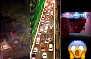 Motel de Teresina ficou congestionado após show gratuito de Natanzinho Lima (Foto: Reprodução) Motel de Teresina ficou congestionado após show gratuito de Natanzinho Lima (Foto: Reprodução)