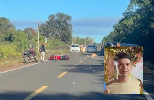 Motociclista morre após colisão com caminhão na BR-222, em Esperantina (Foto: Reprodução)