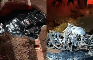 Motociclista morre e casal fica ferido após acidente na PI-245, em Picos (Foto: Reprodução)