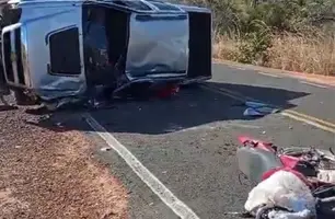 Motociclista morre em colisão com caminhonete na PI-221, em Altos (Foto: Reprodução)