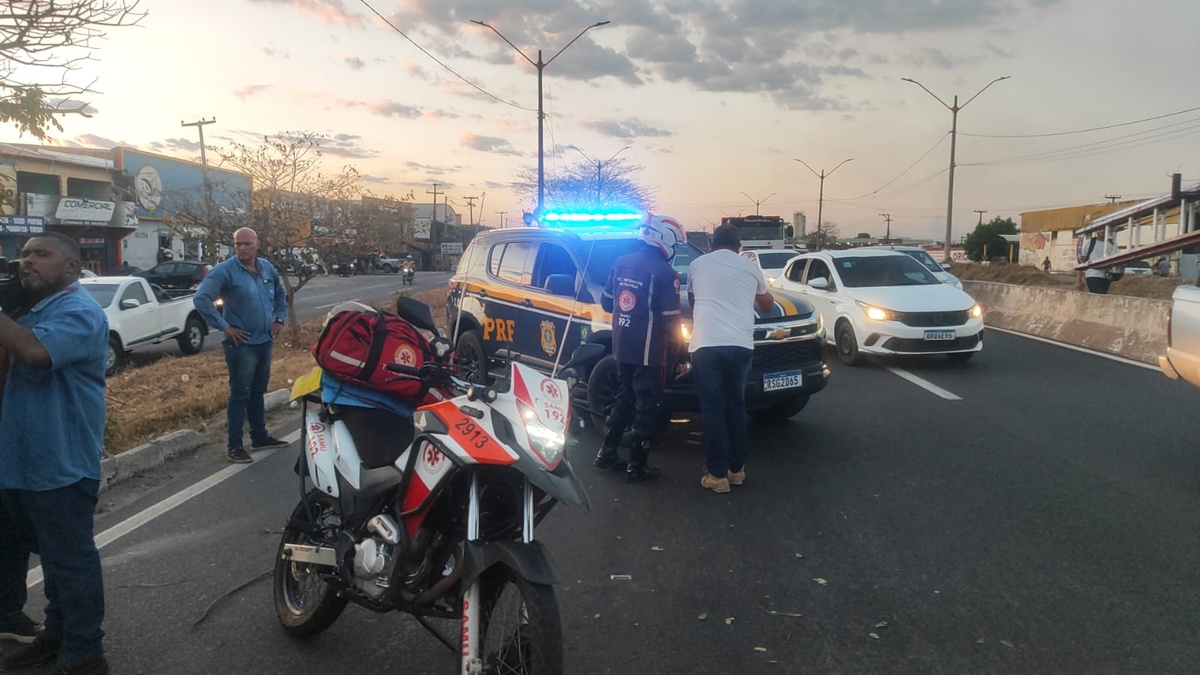 Mulher fica ferida após colidir em traseira de caminhão na BR-316 em Teresina