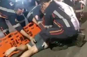 Mulher fica ferida em acidente no bairro Itaperu, na zona Norte de Teresina (Foto: Reprodução/Redes sociais)