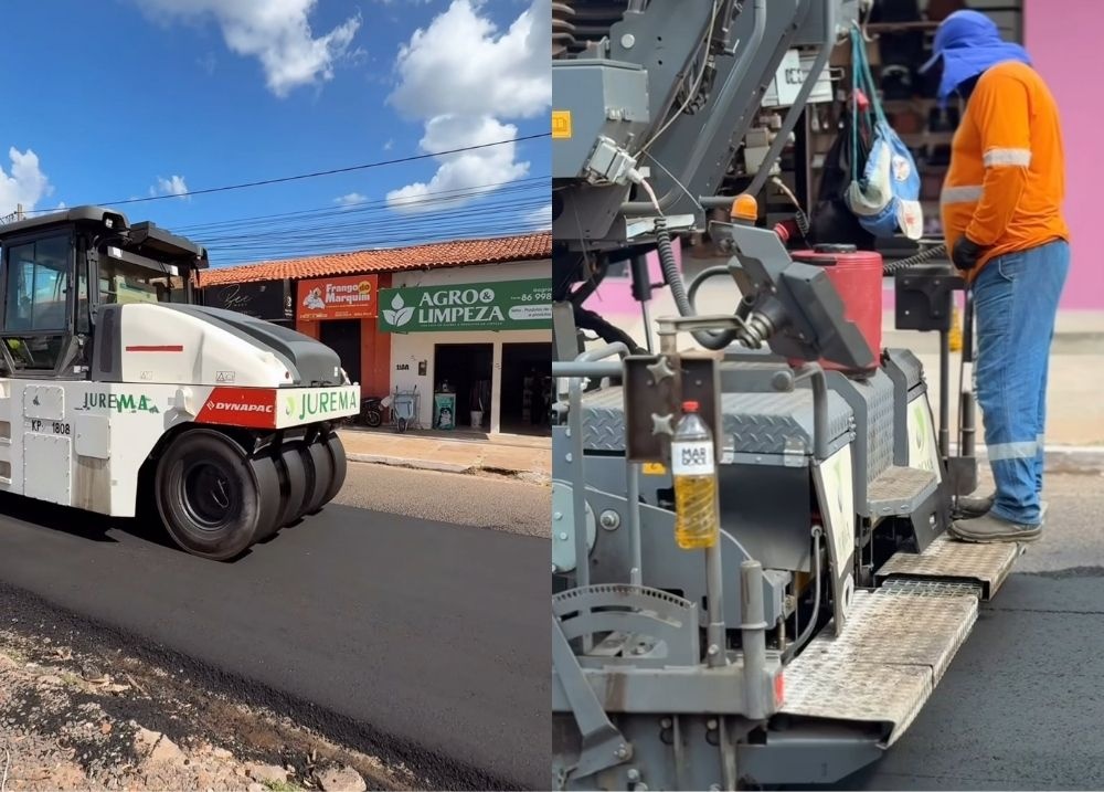 Obras de asfaltamento iniciam em José de Freitas com apoio do Governo do Estado
