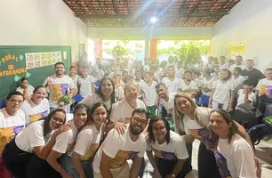 Passagem Franca realiza palestra sobre o Agosto Lilás na Escola Abdias Francisco (Foto: Reprodução)