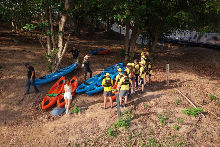 Passeio de caiaque no rio Poty une aventura, lazer e consciência ambiental Passeio de caiaque no rio Poty une aventura, lazer e consciência ambiental