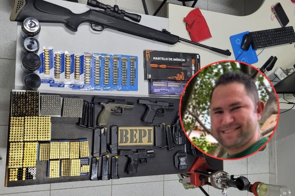 PM apreende arsenal em casa do homem que matou vereador e ex-GCM de Parnaíba