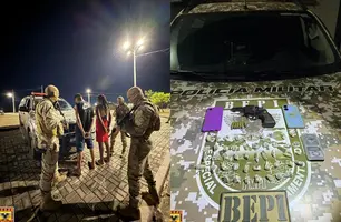 PM frustra “tribunal do crime” e prende casal com arma e drogas em Teresina (Foto: Reprodução)