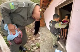 PM salva recém-nascido engasgado durante atendimento de emergência em Cocal (Foto: Reprodução)