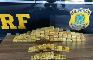 Polícia encontra 103Kg em barras de ouro dentro de carro em Roraima (Foto: Reprodução/PRF)