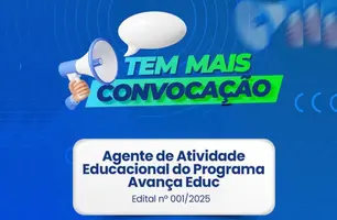 Prefeitura de Água Branca convoca novos aprovados para Agente Educacional (Foto: Reprodução/Redes sociais)