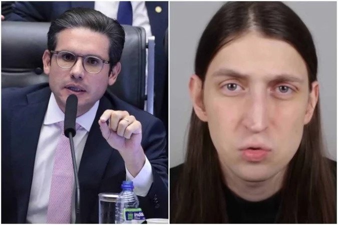 Presidente da Câmara, Hugo Motta e youtuber Felca.