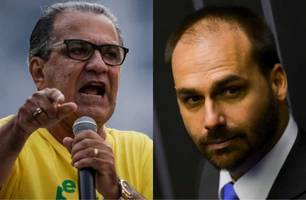 Silas Malafaia e Eduardo Bolsonaro (Foto: Reprodução/ Marcelo Camargo- Agência Brasil)