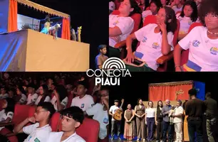 Teatro de bonecos debate combate às drogas para escolas públicas do Piauí (Foto: Conecta Piauí)