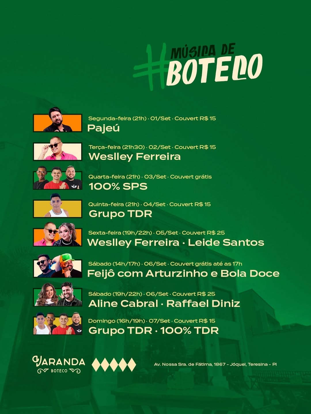 Agenda de eventos: confira o melhor da programação para curtir em Teresina