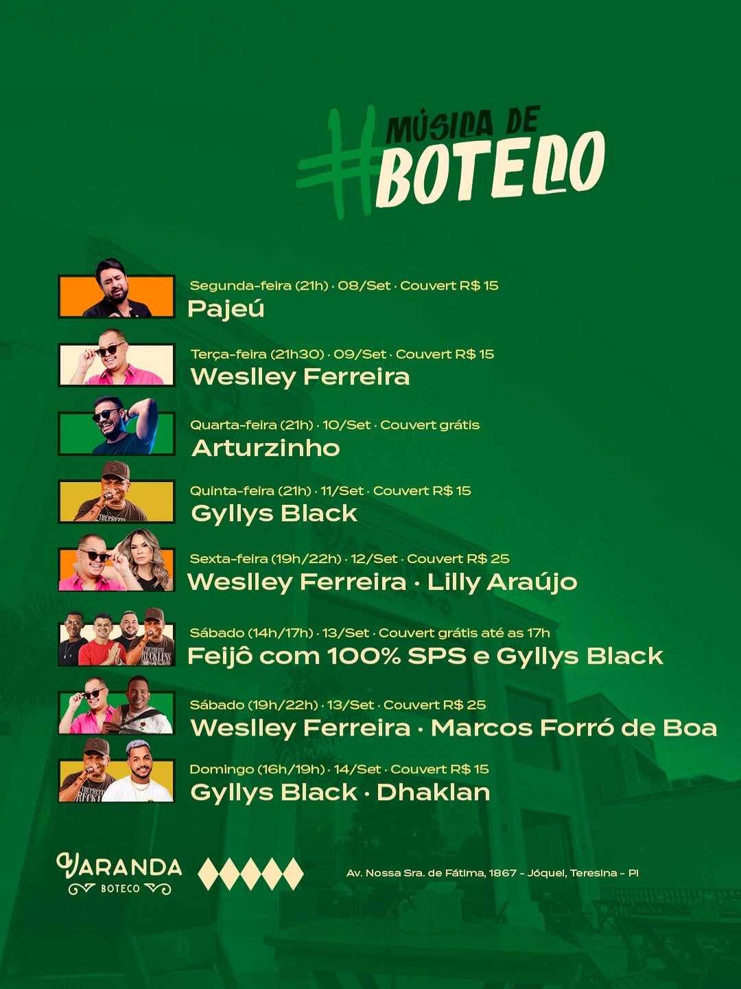 Agenda de eventos: confira o melhor da programação para curtir em Teresina