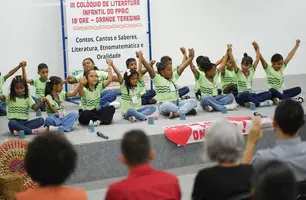 Alunos de Lagoa do Piauí encantam público em colóquio de literatura infantil (Foto: Reprodução)