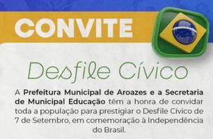 Aroazes realiza Desfile Cívico em comemoração à Independência do Brasil (Foto: Reprodução/Redes sociais)
