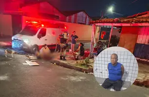 Ataque com faca deixa homem morto e mulher ferida em Teresina; autor foi preso (Foto: Divulgação/PMPI)