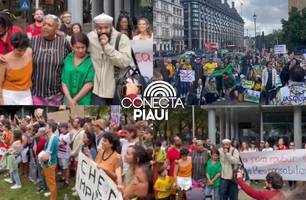 Brasileiros no exterior protestam contra a PEC da Blindagem (Foto: Reprodução)