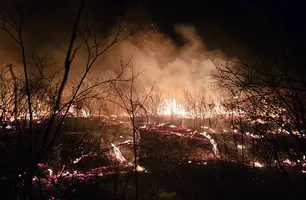 Brigadistas controlam incêndio de grandes proporções em Pimenteiras após quatro dias de combate (Foto: Ascom Semarh)