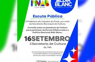 Cajueiro da Praia promove escuta pública sobre a Política Nacional Aldir Blanc (Foto: Reprodução)