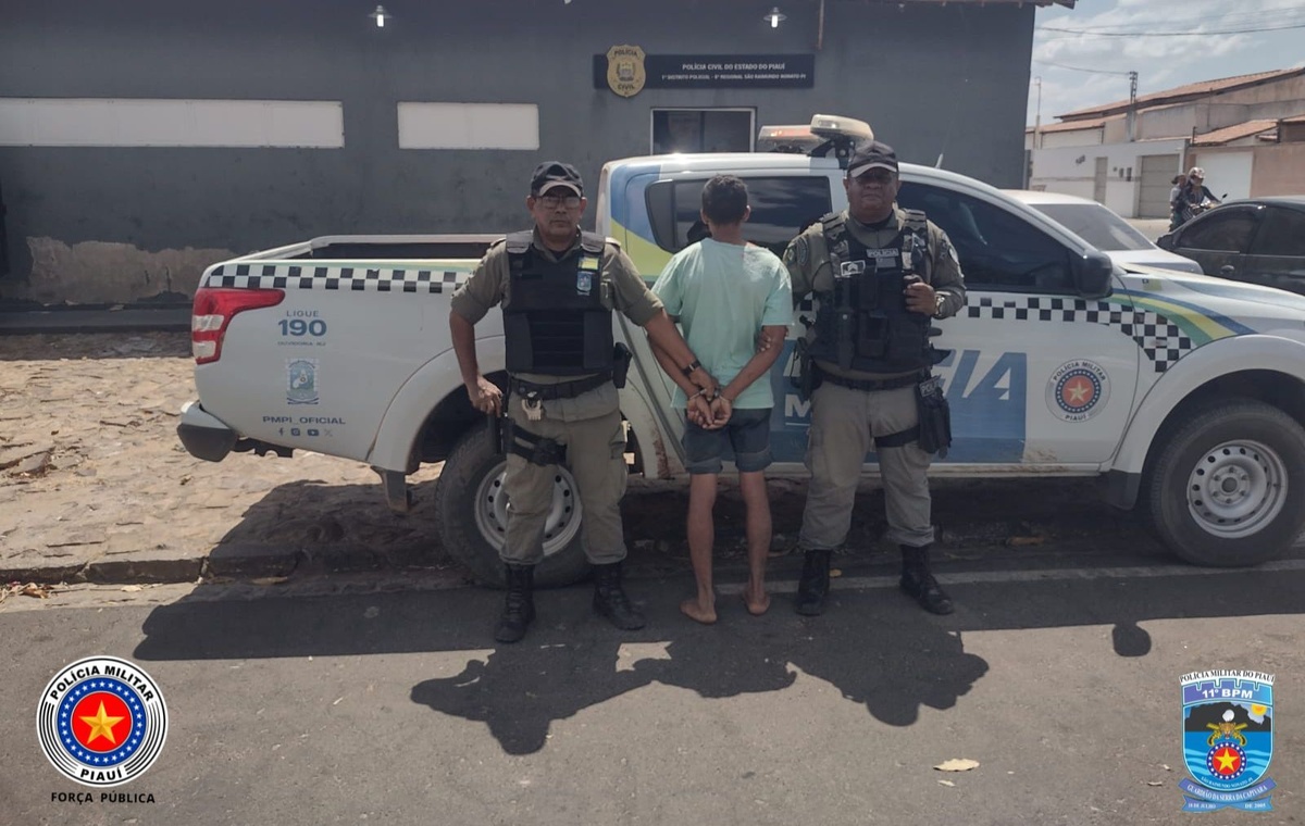Câmera de segurança flagra homem que foi preso furtando casa no Piauí