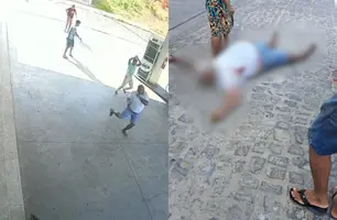 Câmera flagra ataque deixou filho de ex-PM baleado em São Pedro do Piauí (Foto: Reprodução)