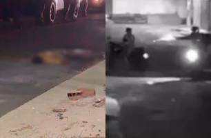 Câmera flagra momento que jovem é morto a tiros na zona Sul de Teresina (Foto: Reprodução)