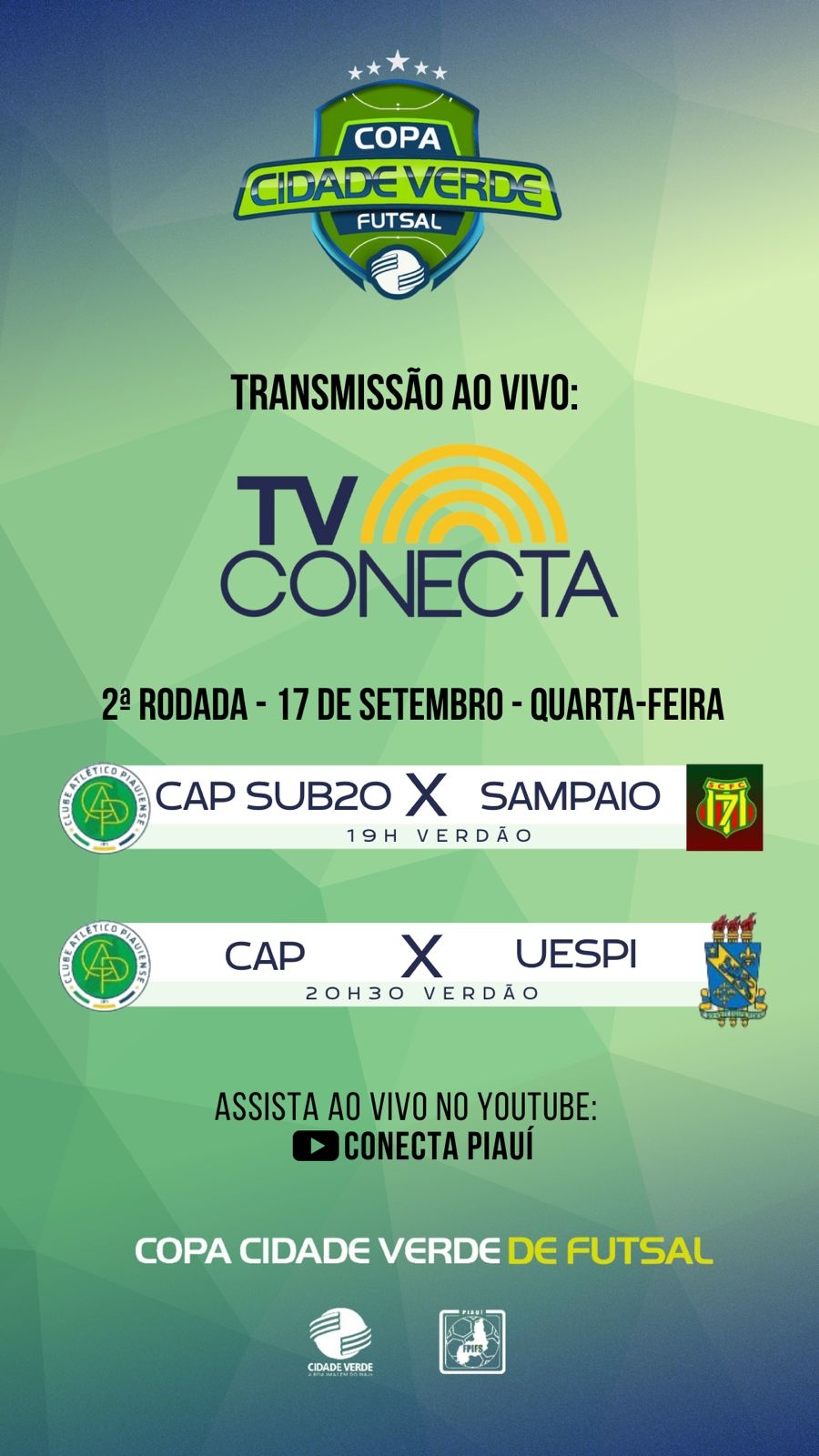 Conecta transmite partidas desta quarta-feira