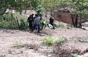 Corpo é encontrado sem roupas e com mãos amarradas na zona Sul de Teresina (Foto: Reprodução)