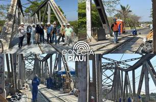 CREA-PI realiza visita técnica na Ponte Metálica que liga Teresina a Timon (Foto: Conecta Piauí)