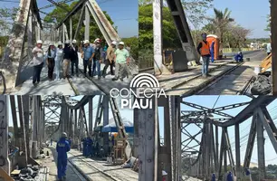 CREA-PI realiza visita técnica na Ponte Metálica que liga Teresina a Timon (Foto: Conecta Piauí)