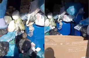 Crise do lixo em Teresina: depósito de lixo lotado em condomínio gera reclamações (Foto: Reprodução)