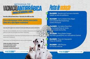 Demerval Lobão inicia Semana de Vacinação Antirrábica para cães e gatos (Foto: Reprodução)
