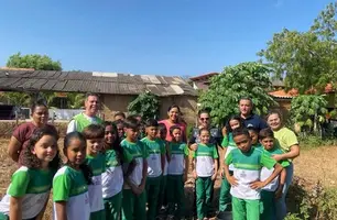 Dia da Árvore: Prefeitura de Aroazes realiza plantio de mudas em escolas (Foto: Reprodução)