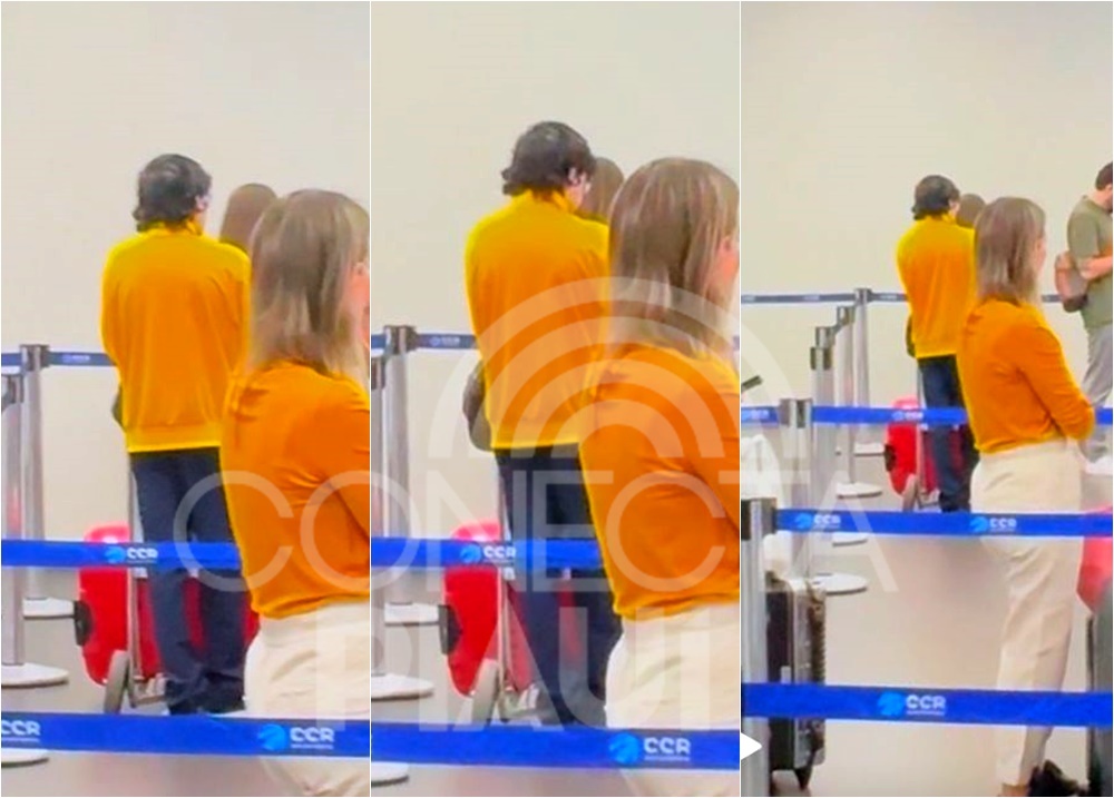 Dudu Camargo embarcando para São Paulo