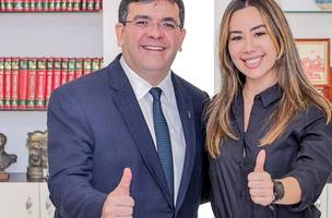 Fernanda Gomes e governador Rafael Fonteles (Foto: Reprodução)