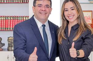 Fernanda Gomes e governador Rafael Fonteles (Foto: Reprodução)