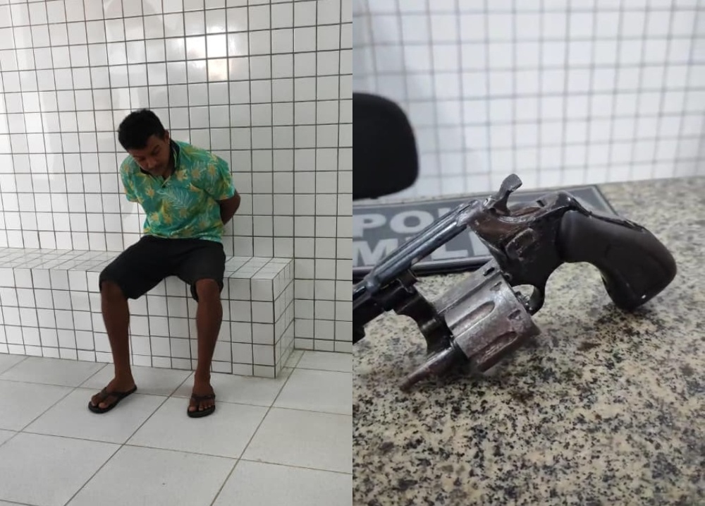 Foragido da Justiça conhecido como 'Caveira' é preso com arma de fogo em Parnaíba