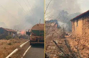 Grande incêndio atinge casas e mata animais em Aroazes; Semarh aciona alerta 2 (Foto: Reprodução)