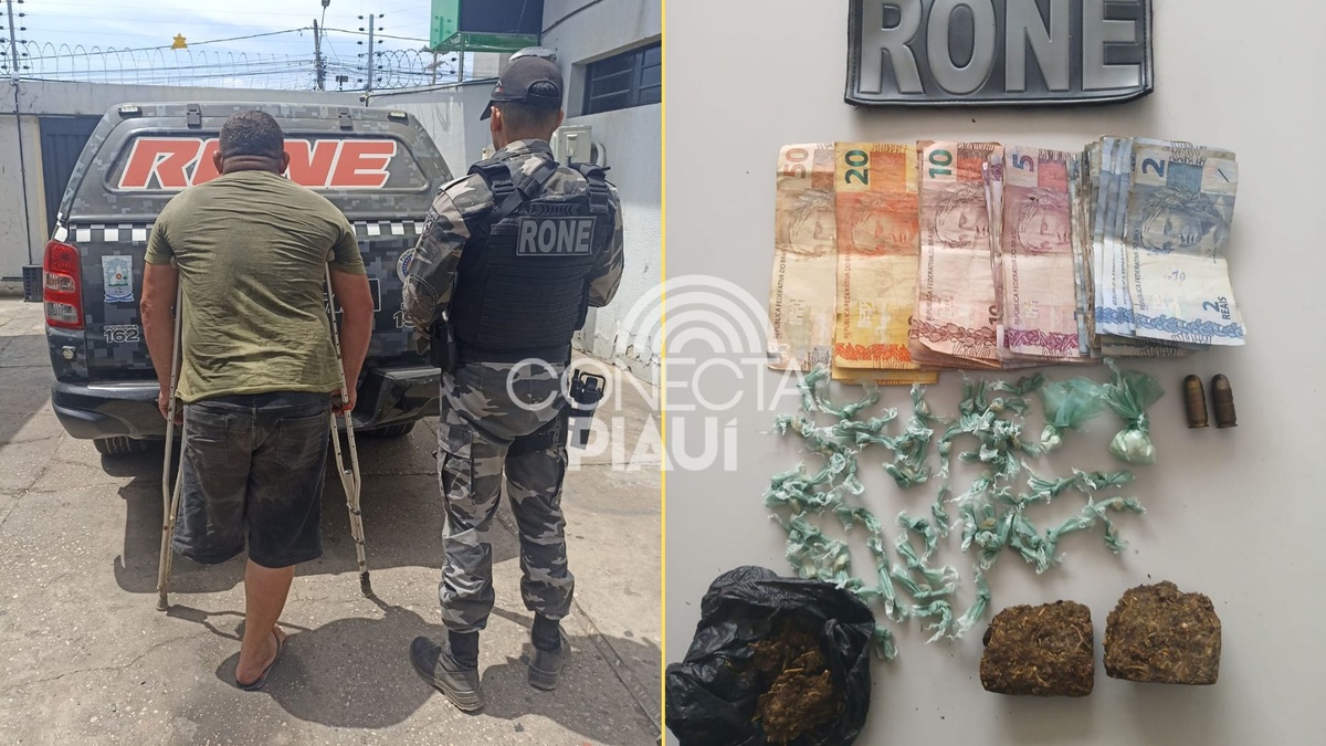 Homem com deficiência é preso em Teresina acusado de tráfico de drogas