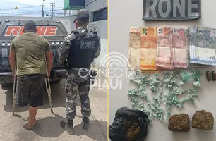 Homem com deficiência é preso em Teresina acusado de tráfico de drogas (Foto: SSP-PI)